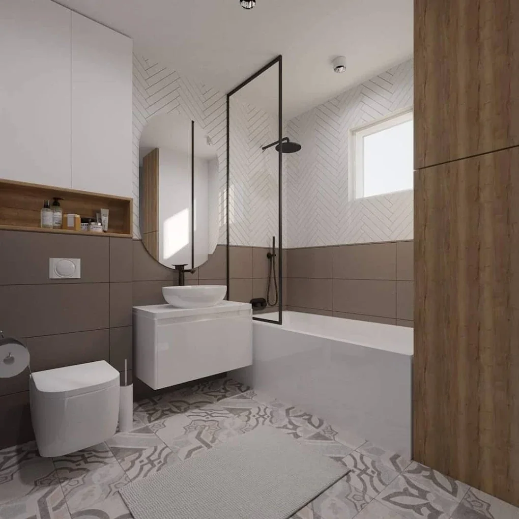 Rénovation salle de bain en marbre à Poissy